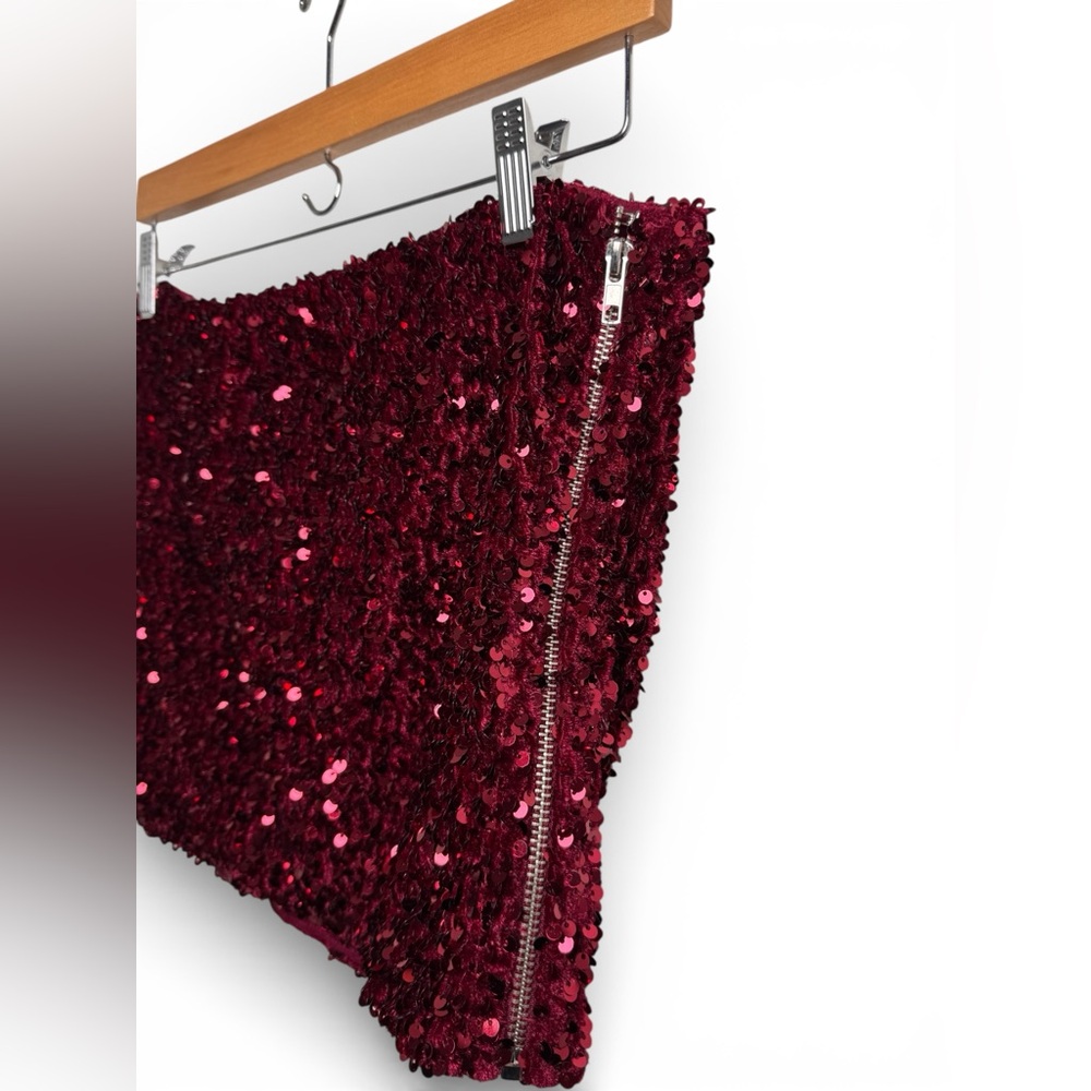 Anthropologie Red Sequin Strapless Tube Top Size L NWT Summer Party - Picture 4 of 11
